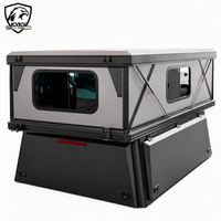 Huntoo Tente de camping pliable pop-up pour caravane, auvent rigide en aluminium, 2 personnes, imperméable, mobile, pour camionnette 4x4