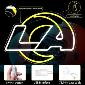 Los Angeles LED LED Neon burcu duvar dekor ışık futbol takımı Neon ışıkları işareti adam mağara parti kulübü Bar futbol taraftarları yurt Neon - Product Image 2