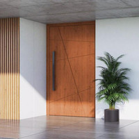 Porte de portail moderne en bois massif, design personnalisé pour entrée de maison et applications de villas privées