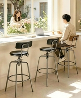 Italienische Barhocker Höhenverstellbar, Hochwertige Metall-Barhocker Modern und Schlicht, Esszimmerstühle, Barhocker