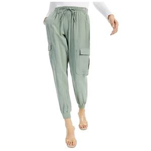 New-Trend Elastic-Drawstring Breathable Women Solid-Colors Fleece Casual Loose-Sports <b>Pants</b>-Baggy Ankle-Length Trousers - Product Image 3