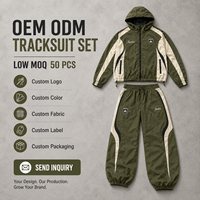 Survêtement décontracté bicolore vert olive pour homme, coupe-vent, avec capuche et fermeture éclair intégrale, respirant, pour l'entraînement et le jogging, toutes saisons