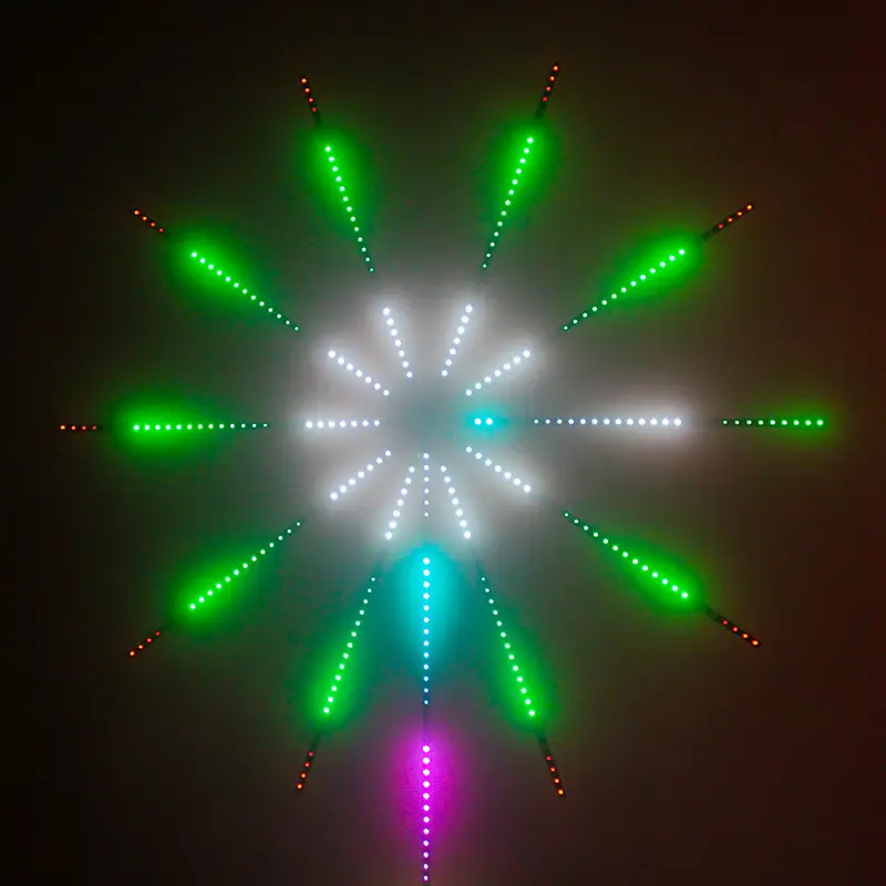 Vuurwerk Led Strip Licht Kerst Rgb Festoen Fee Licht Music Control Meteor Lamp Marquee Thuis Trouwzaal Decor Licht Tape