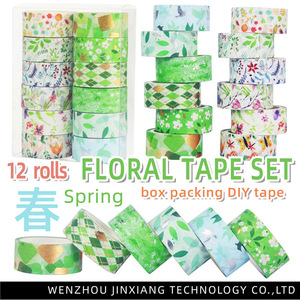 Washi Tape 12 <b>Rolls</b> Floral Pattern 3M <b>Paper</b> Craft Journal Decoration <b>Spring</b> Style - Product Image 5
