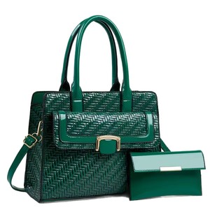 Ensemble de 2 sacs à bandoulière tendance, design de niche, haut de gamme, motif crocodile, fermeture éclair carrée, grande capacité, nouveau style, pour les trajets quotidiens - Product Image 5