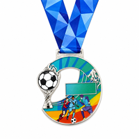 Médailles de football personnalisées en gros, en alliage de zinc moulé, récompenses sportives, médailles or et argent pour événements et activités
