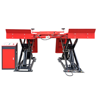 TFAUTENF Élévateur à ciseaux hydraulique de 4 tonnes pour alignement de voiture au sol pour aligneur de roues d'atelier automobile avec cric roulant