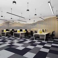 Dalles de moquette 50*50cm en nylon ignifuge, protection antibactérienne, traitement anti-salissure, tapis de bureau, alfombra, dalles de moquette