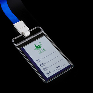 Porte-badges transparents verticaux, porte-cartes en PVC imperméable, porte-cartes en plastique protecteur - Product Image 4