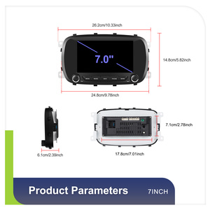 Podofo 7 "4 + 64G 2 Din Android autoradio stéréo sans fil <span class=keywords><strong>Carplay</strong></span>/Android Auto BT/GPS/Wifi/EQ pour <span class=keywords><strong>Fiat</strong></span> <span class=keywords><strong>500X</strong></span> 2014-2020 Car Audio - Product Image 5
