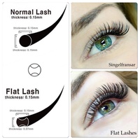 Extensions de cils individuels bicolores faites à la main en cheveux synthétiques de haute qualité, marque privée, longueur 6-20mm, courbure J/B/C/D, vente en gros