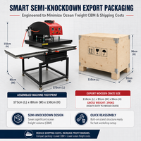 Machine de presse à chaud pneumatique double station pour impression de t-shirts, 40 x 60 cm, vente en gros