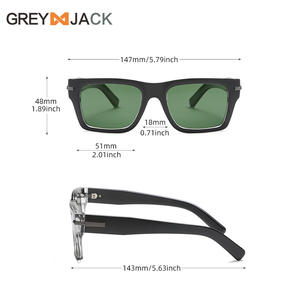 Gafas de sol Greyjack para mujer, montura TR90 de 51 mm, lentes verdes polarizadas UV400 para conducir y viajar - Product Image 1
