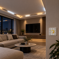 Умная Wi-Fi Bluetooth CCT LED лента с пультом управления 24В 2835 SPI IC 3-в-1 с эффектом бегущей воды, диммируемая, 2700K-6500K, IP20