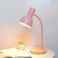 Lampe de table en bois de haute qualité, style nordique, métal moderne, lampe de bureau LED avec ampoule E27 pour l'étude, la lecture et le travail