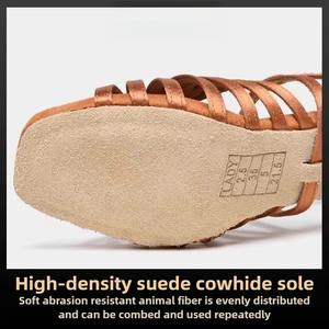 أحذية رقص لاتيني من فيني ستايل - أحذية تدريب نسائية أصلية بكعب على شكل حرف U، نعل مرن ومريح للتدريب والامتحانات - Product Image 3