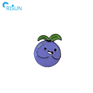 Pin de broche de esmalte de arándano bonito de fruta personalizada, Pin de culo de súper arándano degradado personalizado, Pin de solapa de esmalte duro suave - Product Image 4