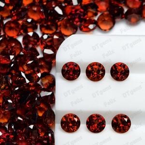 Doğal Kırmızı Garnet A+ Kalite Değerli Taş, 0.8-6.5mm Yuvarlak Gevşek Taş Takı İçin - Rekabetçi Fiyat - Product Image 1