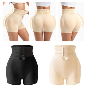 Taille haute femmes corps façonnage pantalon réglable grande taille détachable éponge coussin BBL mince hanche levage Baggy bout à bout levage Storts - Product Image 1