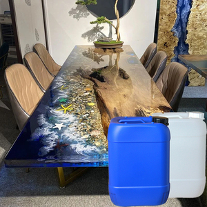 Resina epoxi de 20 kg, no amarillea, no tóxica, para trabajar la madera, resina transparente cristalina, adhesivo de curado rápido para mesas de madera - Product Image 1
