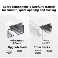 Rail de rideau électrique intelligent personnalisé Xiaodu, commande vocale intelligente, moteur silencieux, rails en forme de I, modèle 005, 1m