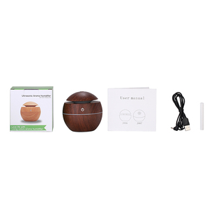 Humidificateur d'air ultrasonique à 7 couleurs Homefish Dropshipping, diffuseur d'huiles essentielles en bois grainé ultrasonique, humidificateur Dropshipping - Product Image 6