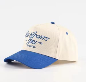 Casquette de baseball 5 panneaux de style luxe, à la mode, avec logo brodé 3D personnalisé et boucle simple, du fabricant de casquettes au prix le plus bas - Product Image 1