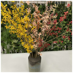 Flores Artificiales de Forsythia de Tela de Seda, Decoración para el Hogar, Estilo Chino, 116 cm, QYY-709 - Product Image 4