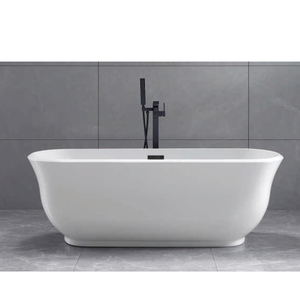 Bañera Independiente de Superficie Sólida de Piedra Artificial de Diseño Tradicional, Ecológica, Duradera, Rectangular, para Interiores, Color Personalizado, para Hoteles - Product Image 2
