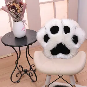 Kussen Gooien Faux Decoratieve Fuzzy Case Pluche Sofa Pluizige Hoezen Kat Klauwen Vorm Stoel Kussens Bont