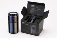 Purificateur d'air et diffuseur d'arômes pour voiture YUEHANGTC, 120 ml, rechargeable USB-C, anneau LED RGB, pour véhicule