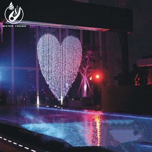 Fontaine d'eau numérique extérieure en acier inoxydable Water Crown avec rideau <span class=keywords><strong>de</strong></span> pluie LED pour hôtels, parcs, villas, lacs, jardins et aménagements paysagers - Product Image 3