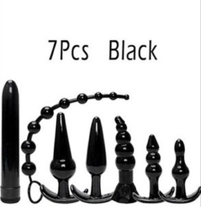 7 unids/set Tpe SM Anal Plug Toys Set <span class=keywords><strong>Kit</strong></span> de productos sexuales - Product Image 1