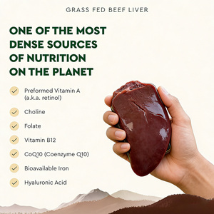 Cápsulas de Hígado de Res Alimentado con Pasto Natural, Certificado GMP, 180 Cápsulas, 500 mg EA para Apoyo Nutricional - Product Image 2