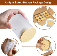 Bocaux en verre vides pour bougies parfumées, vente en gros, marque privée, supports/lanternes à bougies personnalisés pour mariage et bocaux en verre pour bougies avec couvercles
