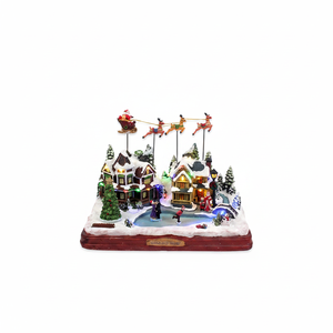 4PCS/CS Home Outdoor Christmas Ornament Set 14 \ "X8.5 \" X11 \ "Snowman Wind Lamp con DC/Battery Power Plastic Christmas Lights - Product Image 2