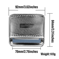 Boîte de rangement en métal pour machine à rouler le tabac, pour rouleaux de cigarettes de 70 mm, accessoires pour fumer le tabac