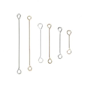 FAI DA TE JewelrMetal Acciaio Inox A Doppio Occhio Pin Dell'orecchio Degli Orecchini Perni di <span class=keywords><strong>Biella</strong></span> Per Gioielli FAI DA TE Fare Artigianato Forniture - Product Image 1