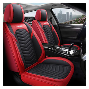 Sarung jok mobil vinil mewah Pvc mewah Universal Deluxe Set lengkap, kantong udara kompatibel, bernapas, cocok untuk mobil, truk, SUV - Product Image 2