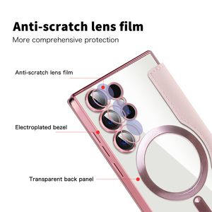 Fundas de Teléfono Tipo Cartera de Cuero Magnético Electrochapado para <span class=keywords><strong>Samsung</strong></span> S24 <span class=keywords><strong>Ultra</strong></span> S23 FE <span class=keywords><strong>S22</strong></span> iPhone 16 Pro <span class=keywords><strong>Max</strong></span> 15 Plus 14 13 12 11 - Product Image 5