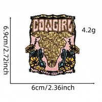 Patch de chapeau de Cowboy de broderie occidentale à la mode bottes de Cactus du Far West fer sur Patch brodé pour sacs à chapeau bricolage