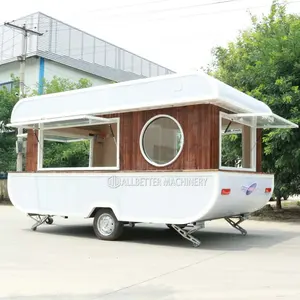 Street Fashion Mobile Boat Trailer Beer Bar Ice Cream Customized Mobile Food Truck Restaurante Galvanized Sheet Restaurant Food