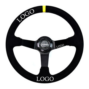 Tiypeor Anpassbares Universalteil für Fahrzeugmodifikationen, 350-mm-Sportlenkrad aus Leder und Wildleder für den Rennsport - Product Image 1