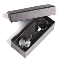 Vente flash : Globe terrestre lumineux à LED en cristal de 30 mm, porte-clés boule, porte-clés