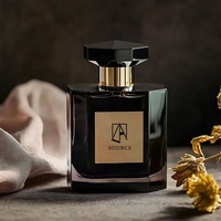 Flacon de parfum vide de luxe personnalisable au design unique et irrégulier avec boîte d'emballage