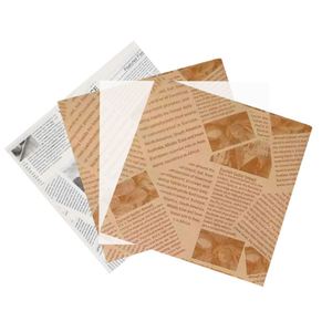 <b>Vintage</b> Newspaper Print Food <b>Wrapping</b> Wax <b>Paper</b> Disposable Grease Resistant <b>Wrapping</b> <b>Paper</b> for Fried Food Snack Takeaway - Product Image 1