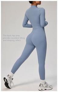 Tuta intera da yoga da donna con zip, a gamba lunga, ad alta intensità, per <span class=keywords><strong>sport</strong></span> e fitness - Disponibile ora - Product Image 3