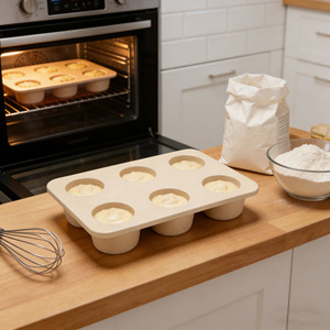 Moule à gâteau et à cupcakes en bambou biodégradable, design contemporain, qualité alimentaire, personnalisable, vente en gros - Product Image 1