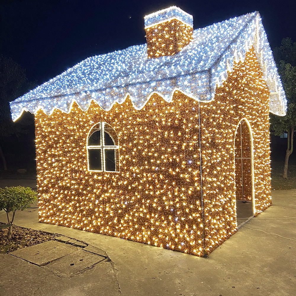Giant Commercial 3D LED Motif House Light IP65 Outdoor Landscape Christmas Decor