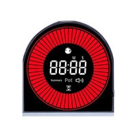 Horloge numérique électronique intelligente 2026 avec affichage LCD à segments, écran rond, calendrier perpétuel et alarme